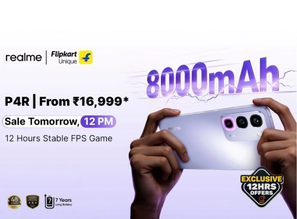 Realme P4R 5G first sale and price