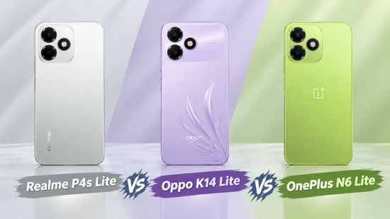 Realme P4s Lite vs Oppo K14 Lite vs OnePlus N6 Lite: डिस्प्ले, बैटरी, स्पेक्स, कीमत और अन्य की तुलना