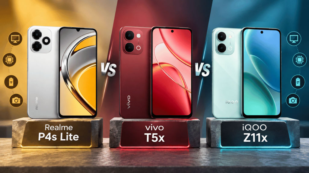 Realme P4s Lite vs Vivo T5x vs iQOO Z11x-1