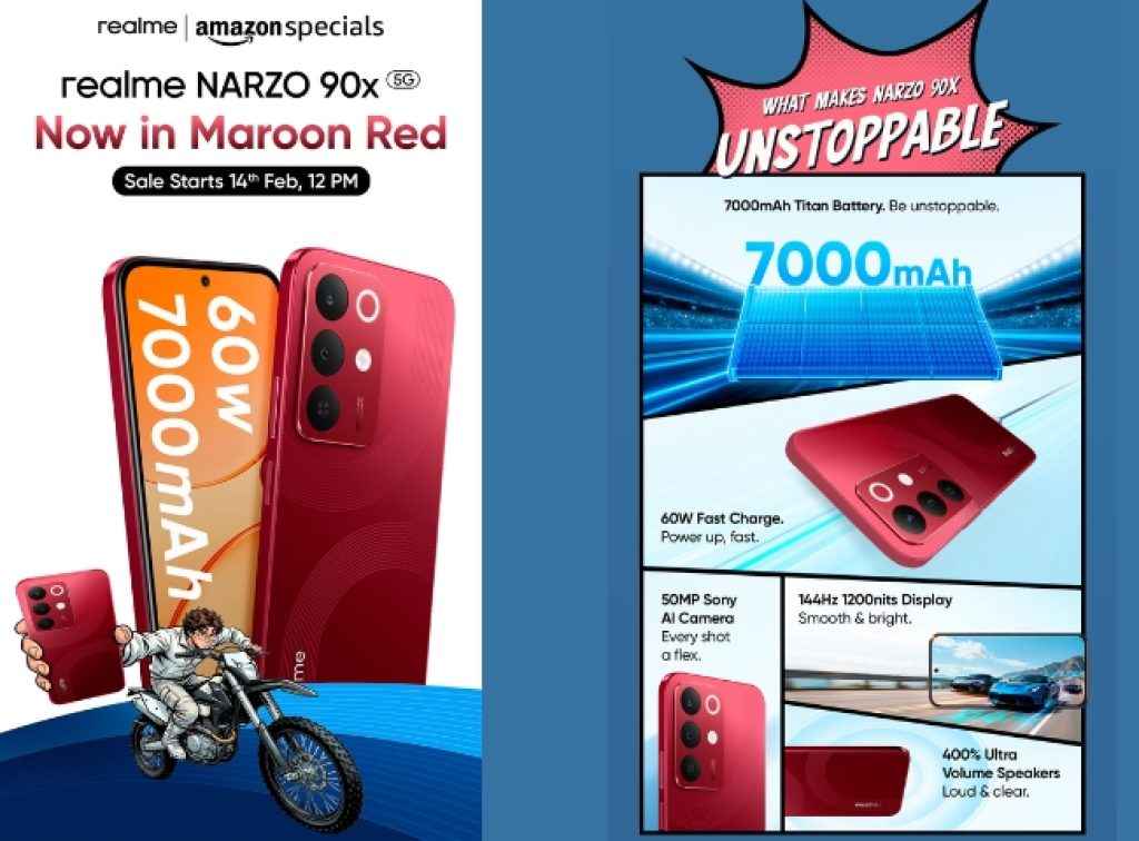 Realme narzo 90x Maroon Variant Price