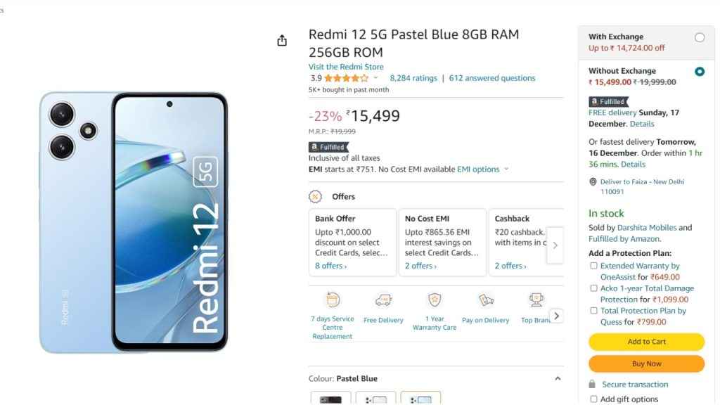 Redmi 12 5G Amazon Deal