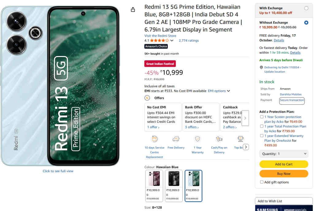 Redmi 13 5G Prime Edition