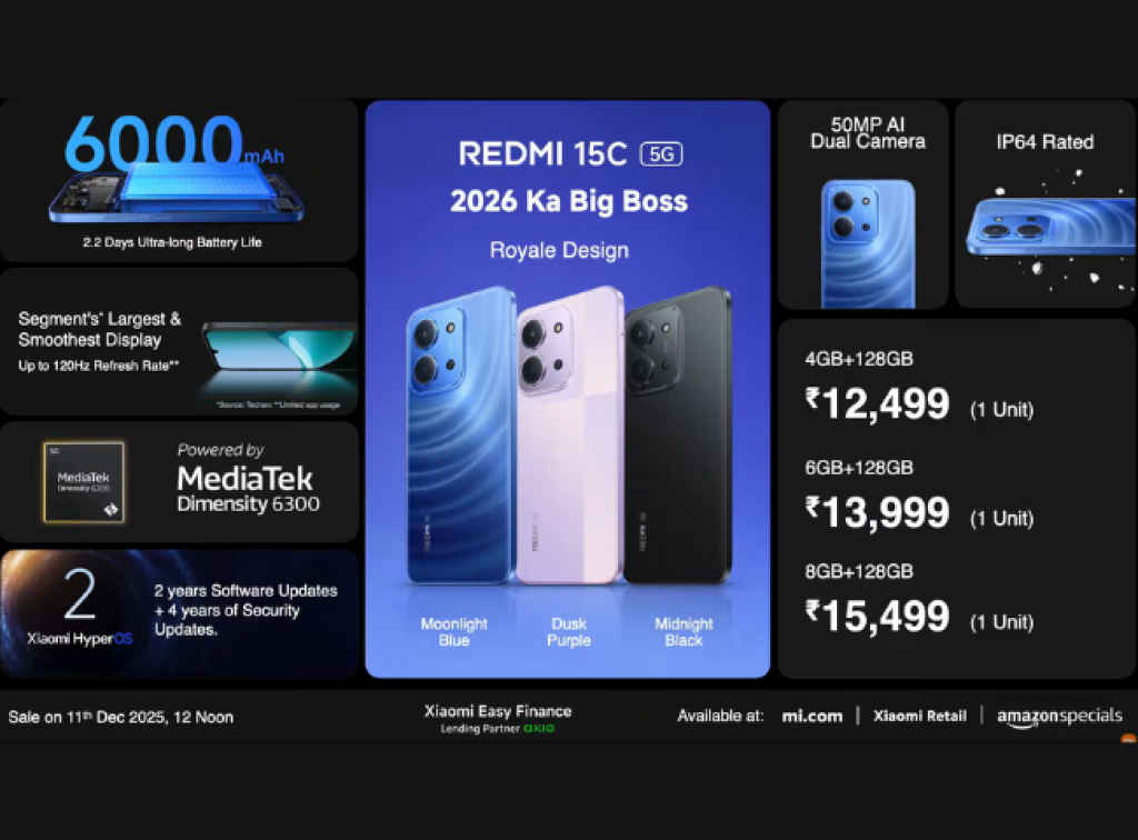 Redmi 15C 5G Launched in India