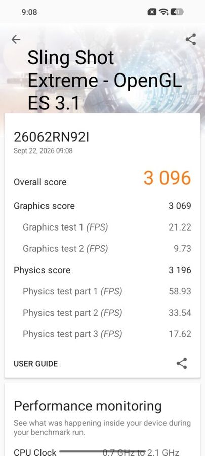Redmi 17 performance 9