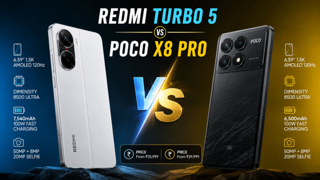 Redmi Turbo 5 vs Poco X8 Pro specs