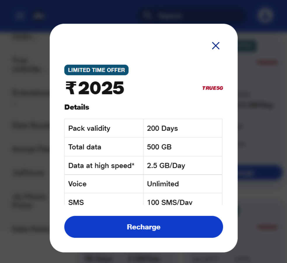 Reliance Jio Recharge Plans 2025