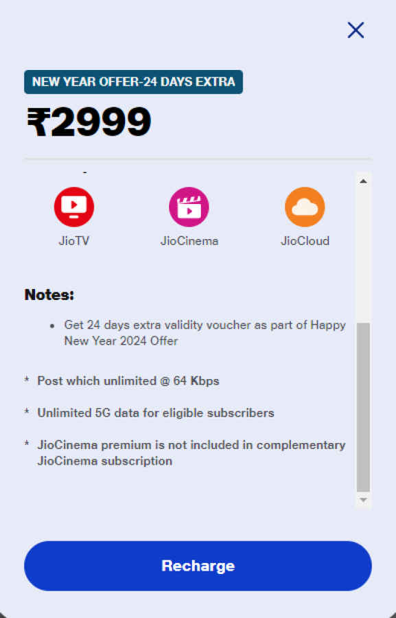 Jio Rs 2999 Plan