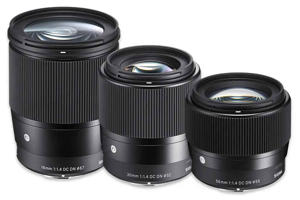 Sigma trio for APSC line of camera