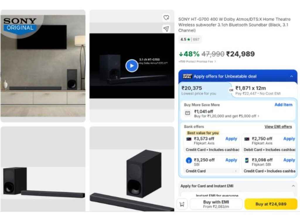 SONY HT-G700 400 W Dolby Atmos