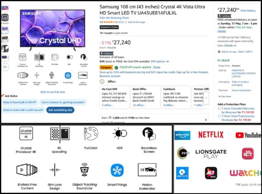 Samsung 4K Smart Tv