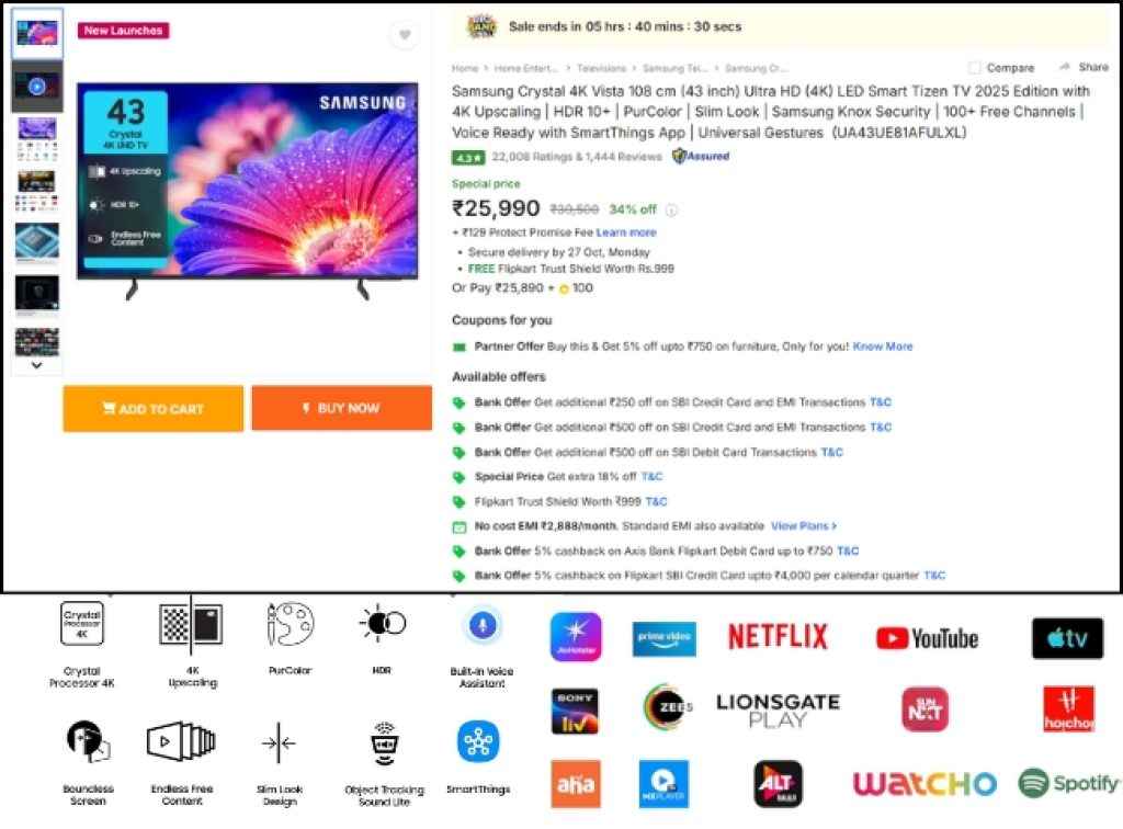 Samsung 4K Smart Tv Deal