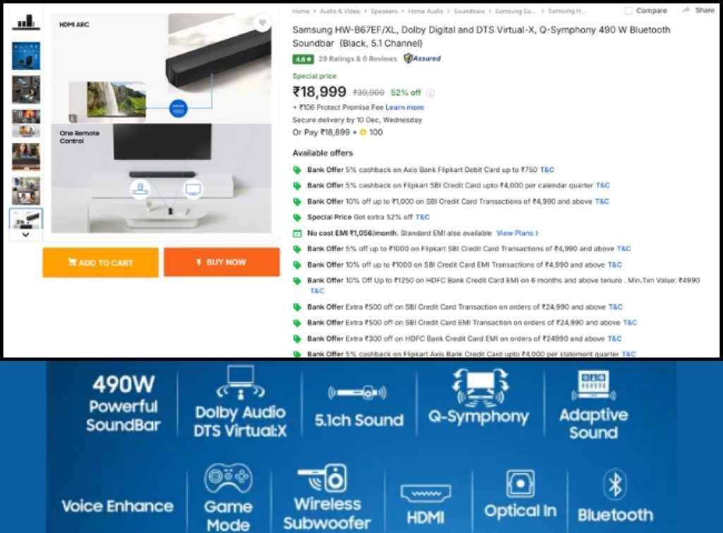 Samsung 5.1 Dolby Soundbar Deal On Flipkart Sale