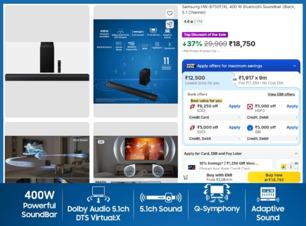 Samsung 5.1 Dolby soundbar deal