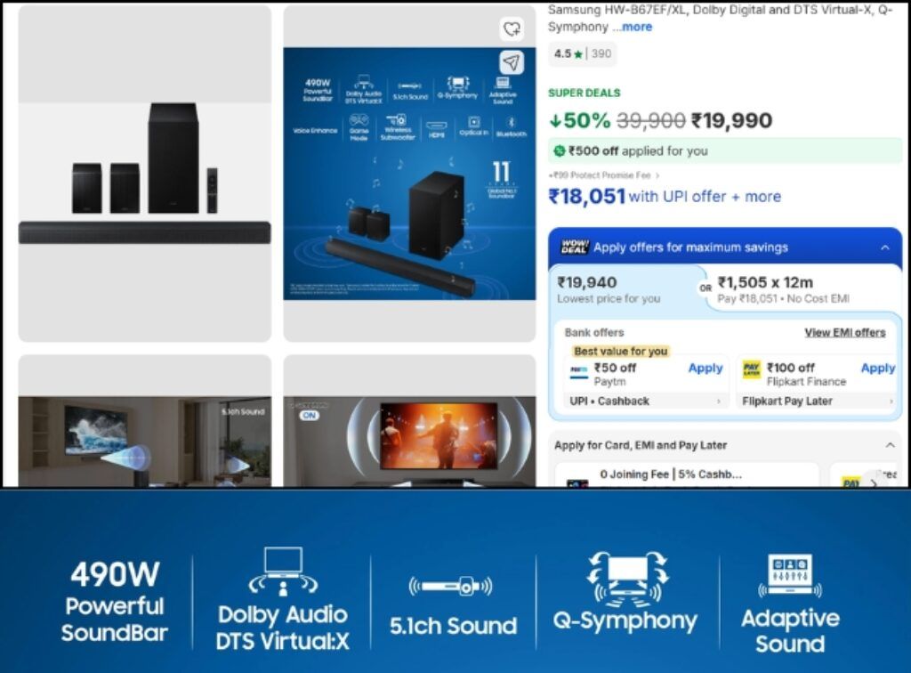 Samsung 5.1 Dolby soundbar deals