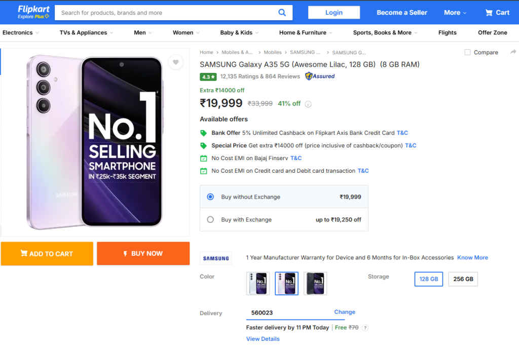 Samsung Galaxy A35 5G Price Drop