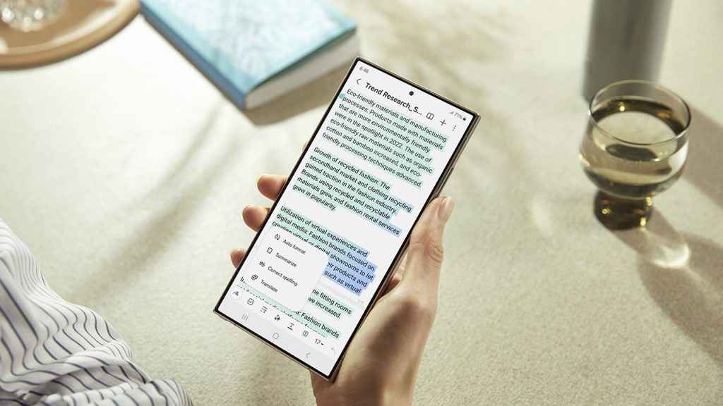 Samsung Galaxy S24 Ultra AI-powered notes