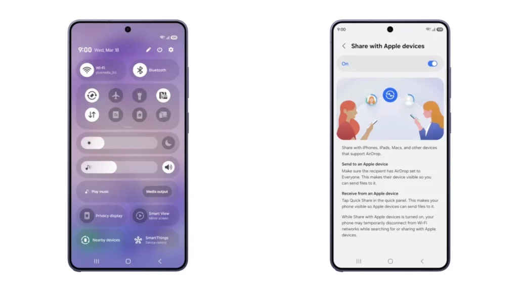 AirDrop now works with Samsung's Quick Share on Samsung Galaxy S26 series