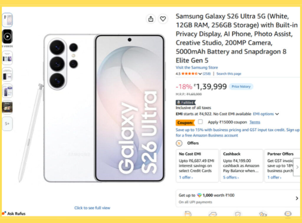 Samsung Galaxy S26 Ultra OFFERS