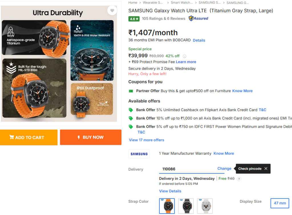 Samsung Galaxy Watch Ultra Offer