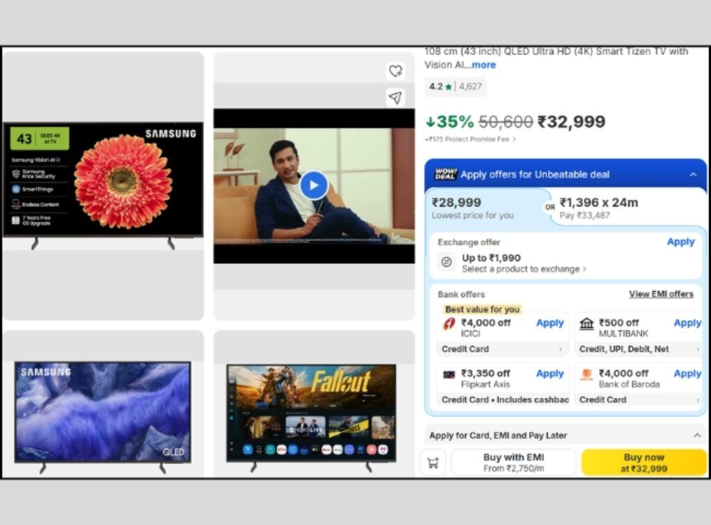 Samsung QLED Smart Tv deal