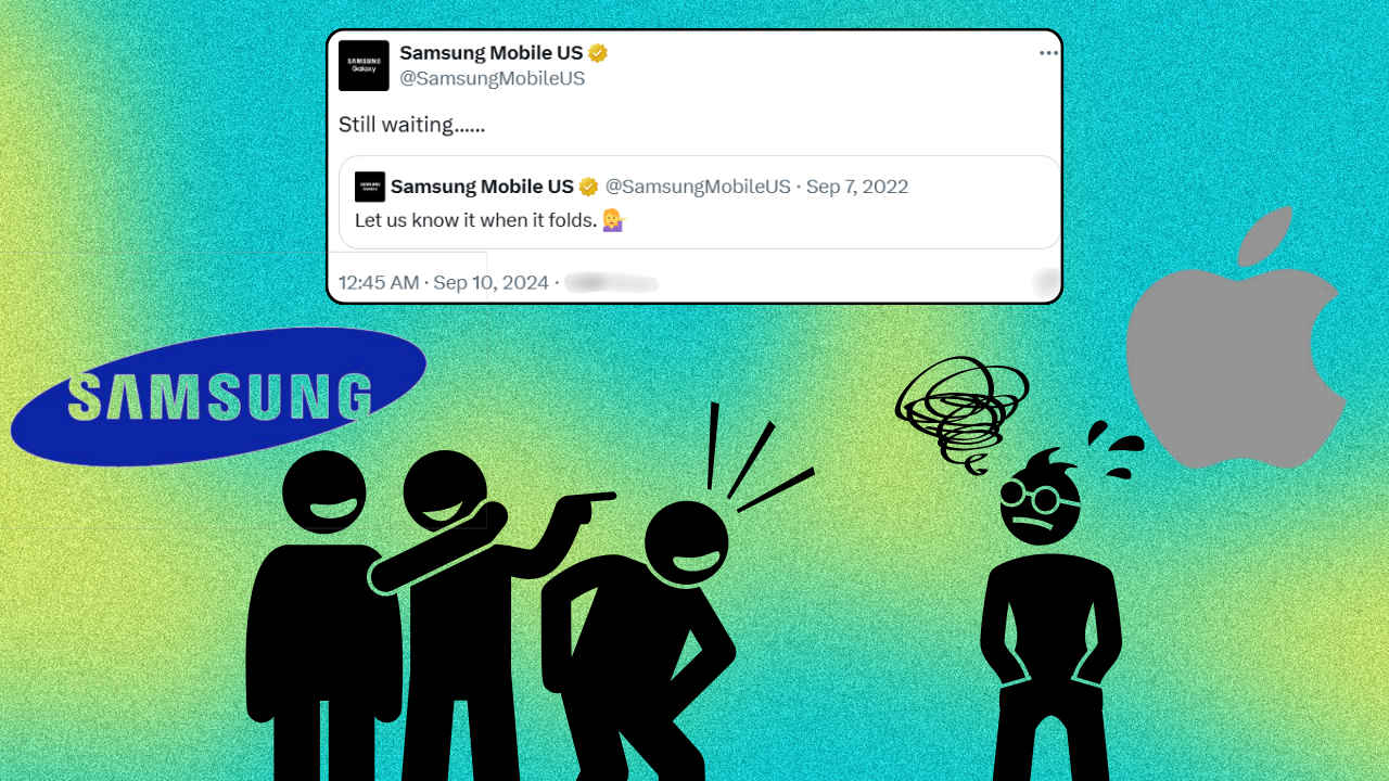 Samsung mocks Apple after iPhone 16 launch, says still waiting for a fold