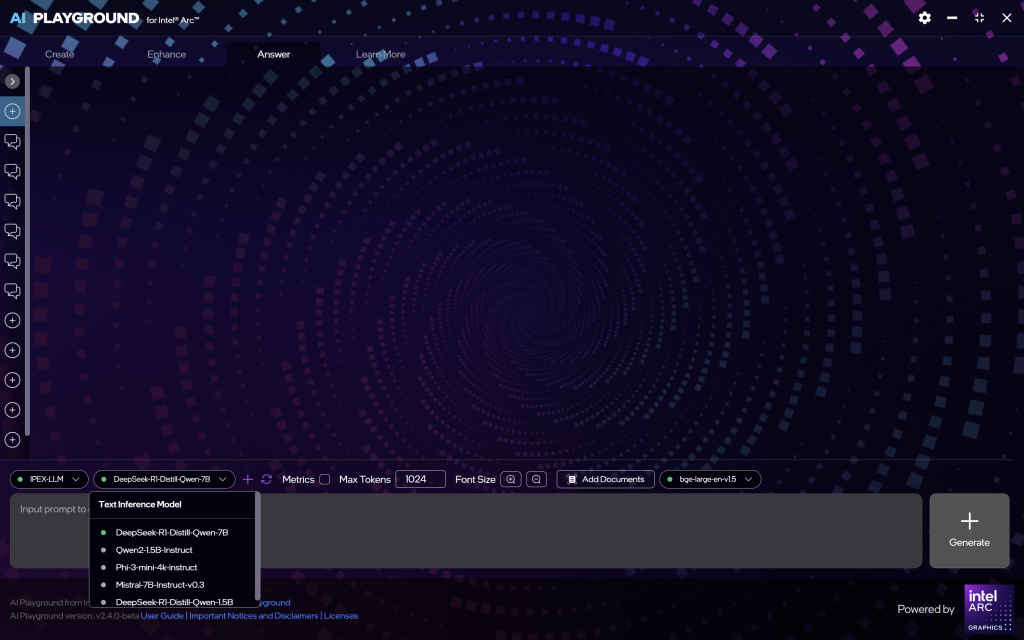 How to Use Intel AI Playground Effectively and Run LLMs Locally - How to select a local LLM