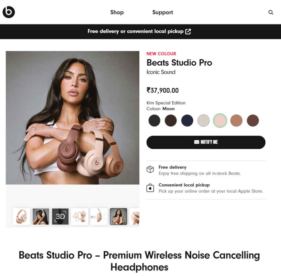 Beats Studio Pro Kim Special Edition in India