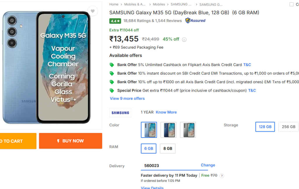 Samsung Galaxy M35 5G Price Drop