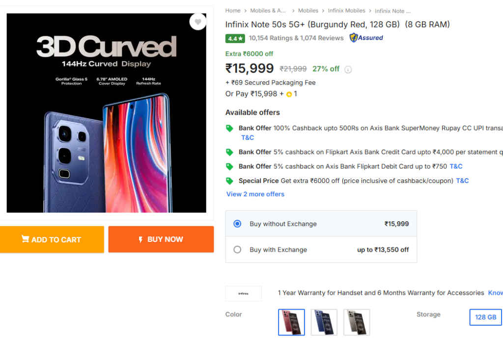 Infinix Note 50s 5G+ Price Cut