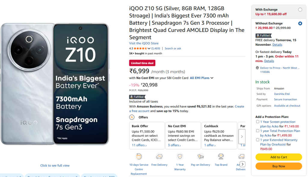 iQOO Z10 5G Price Drop
