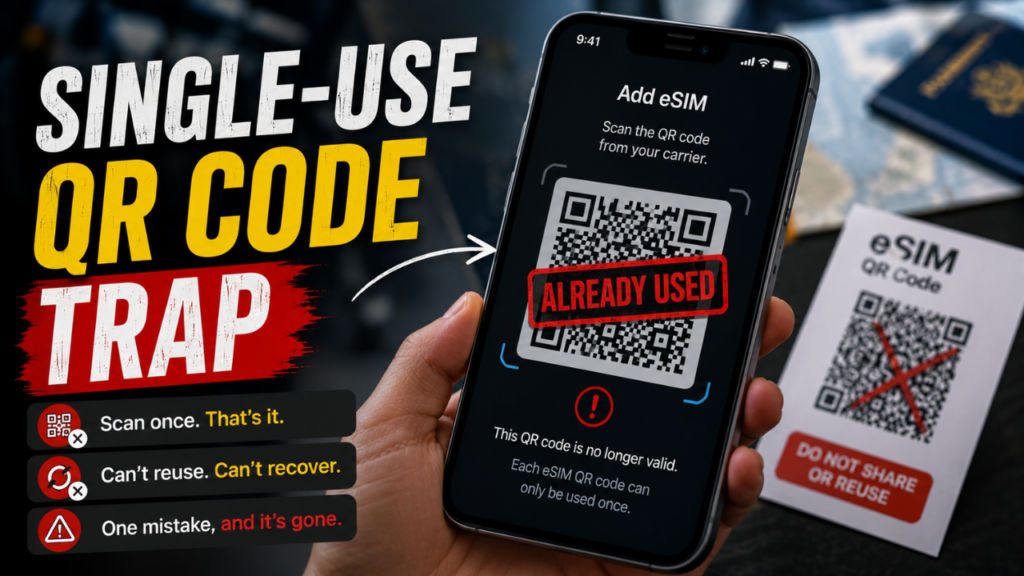 Single use QR code trap