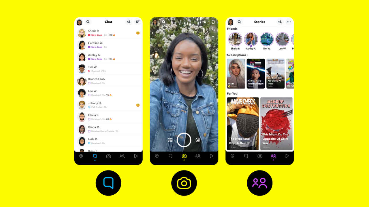 Snapchat unveils a new 3-tab interface, ditches 5-tab menu: Know more