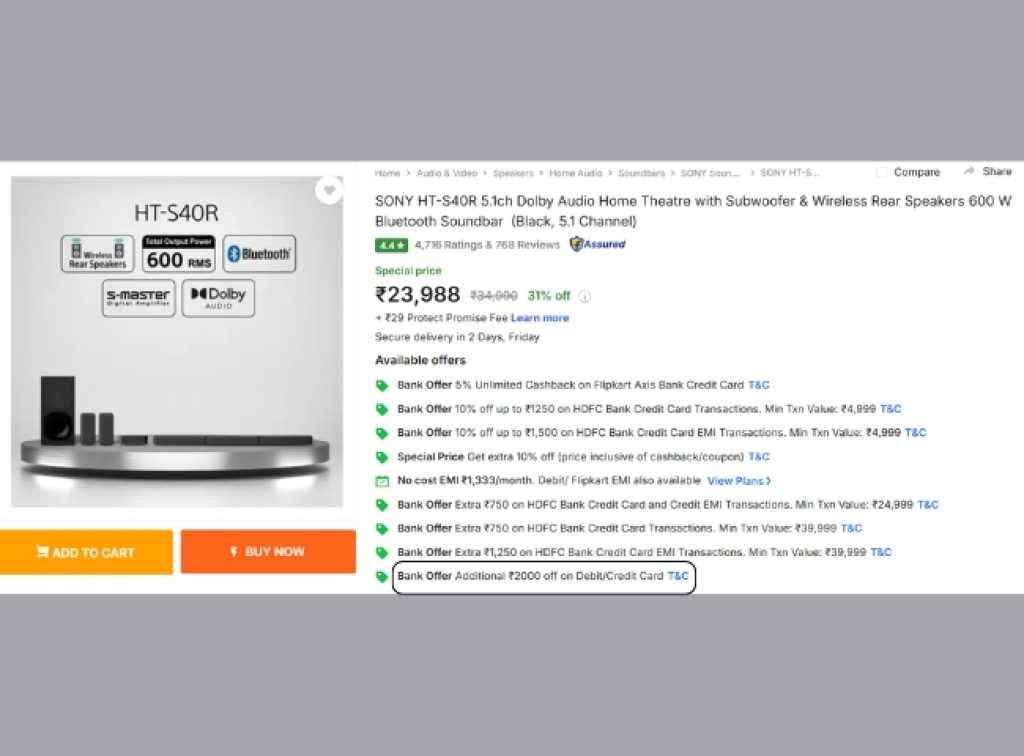 Sony 5.1 Dolby Soundbar Deal