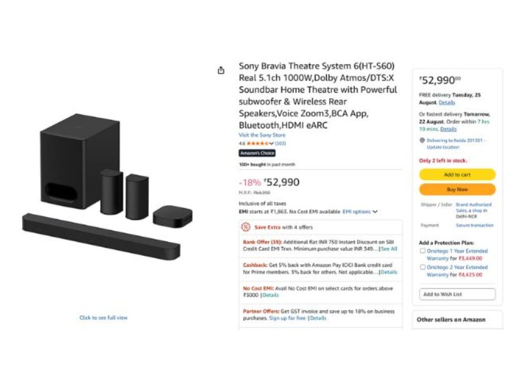 Sony Bravia Theatre System 6