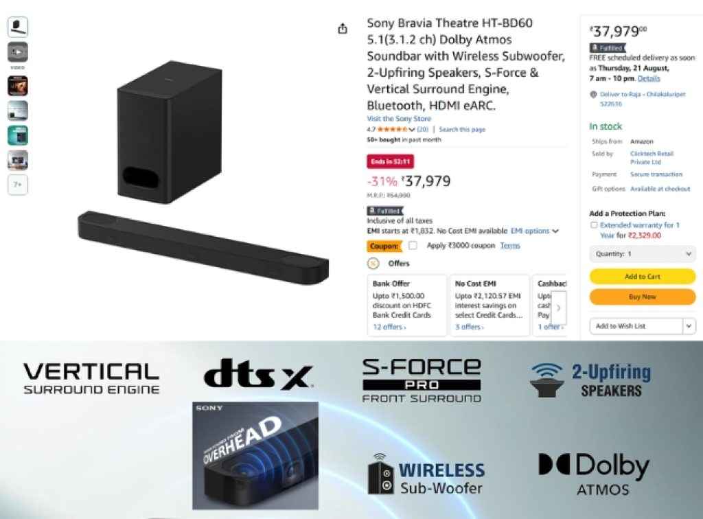 Sony Dolby Atmos Soundbar