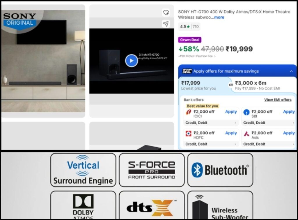 Sony Dolby Atmos Soundbar