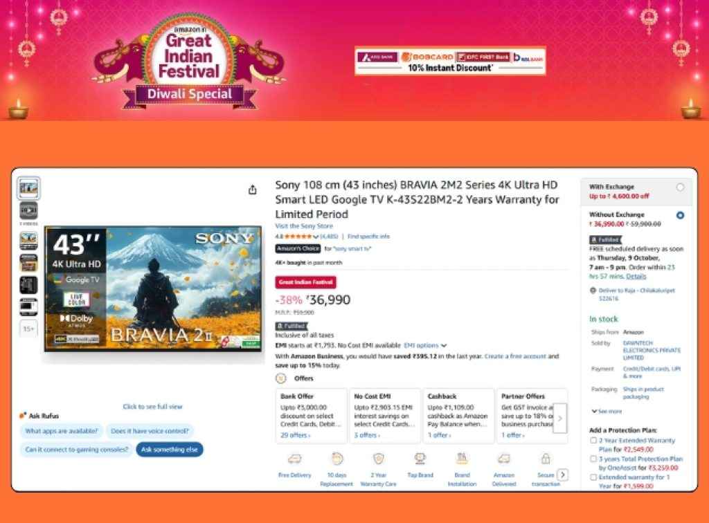 Sony Dolby Atmos smart tv deal