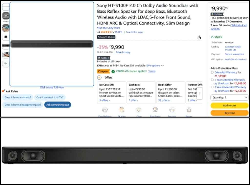 Sony Dolby Soundbar Deal on Amazon