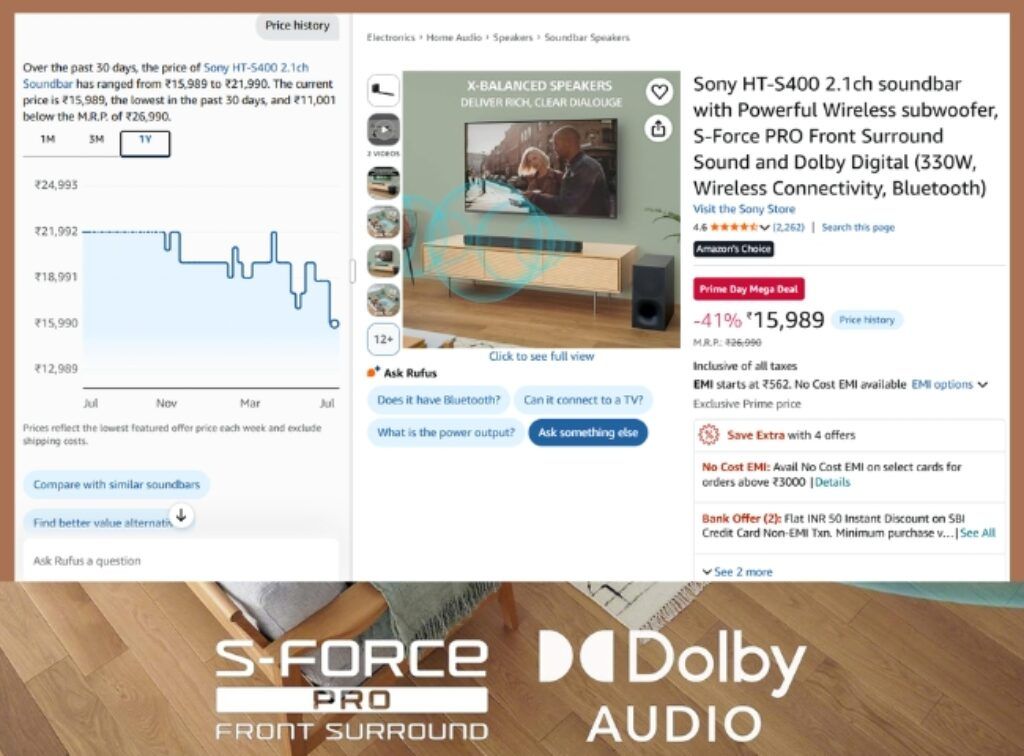 Sony Dolby deals on amazon prime day sale 2026