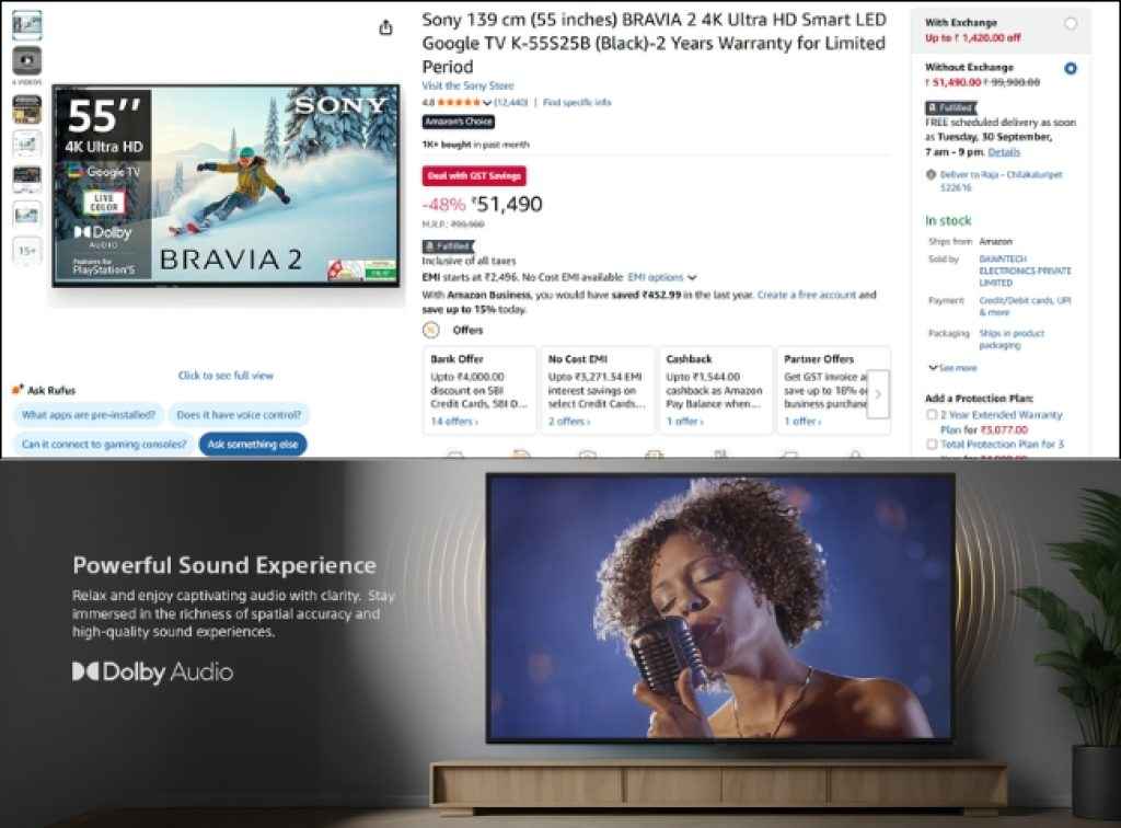 Sony Smart Tv (55) Amazon Deal
