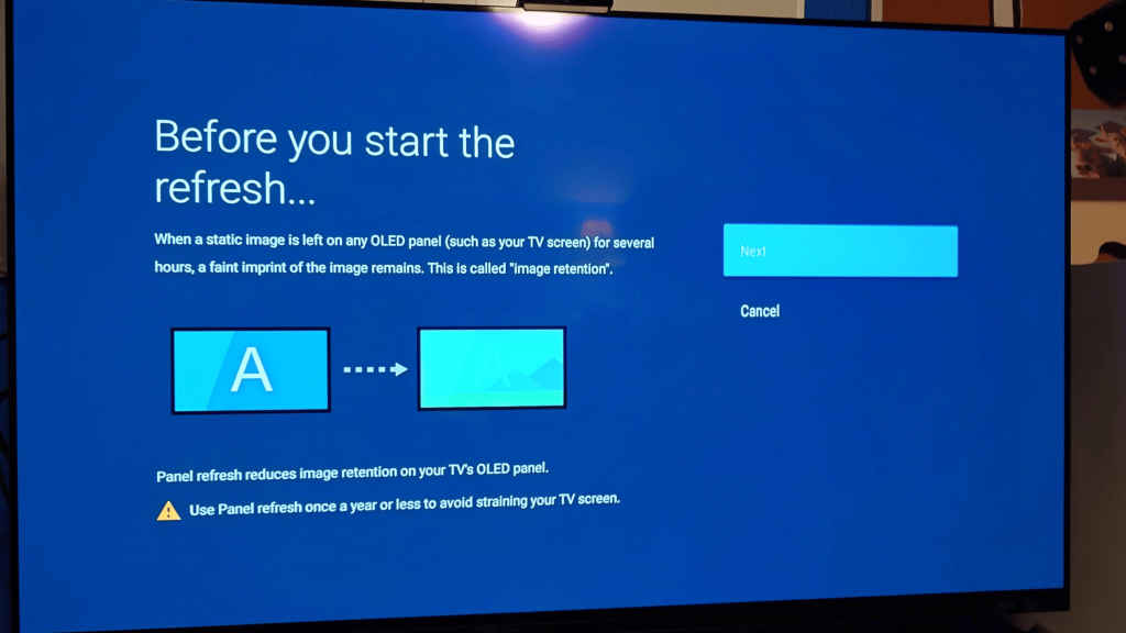Sony panel refresh