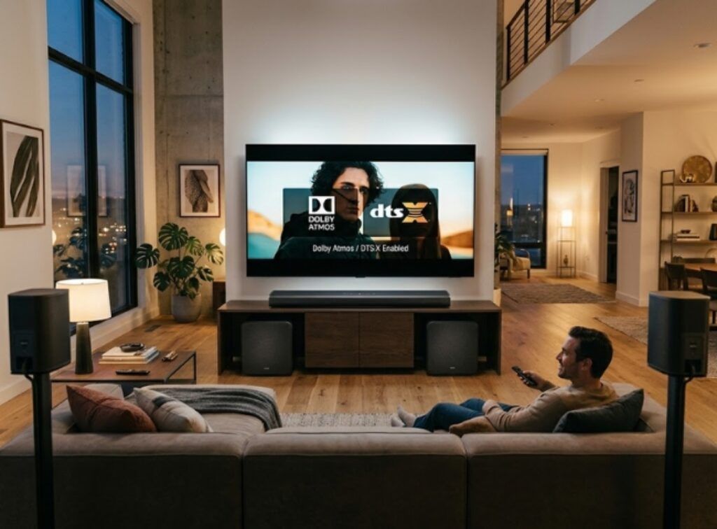 Soundbar with dolby atmos and dts x