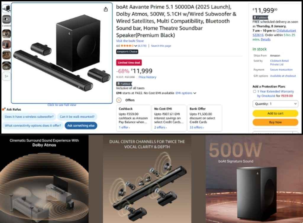 Super Deal 5.1 Dolby Atmos Soundbar