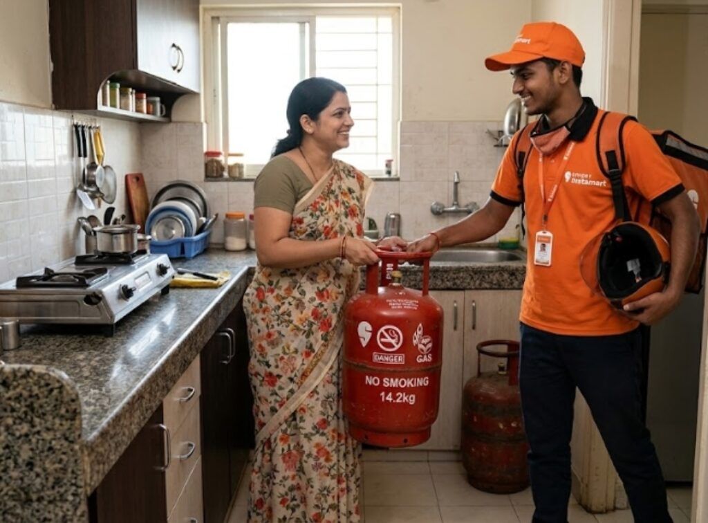 Swiggy Instamart HPCL LPG Cylinder delivery