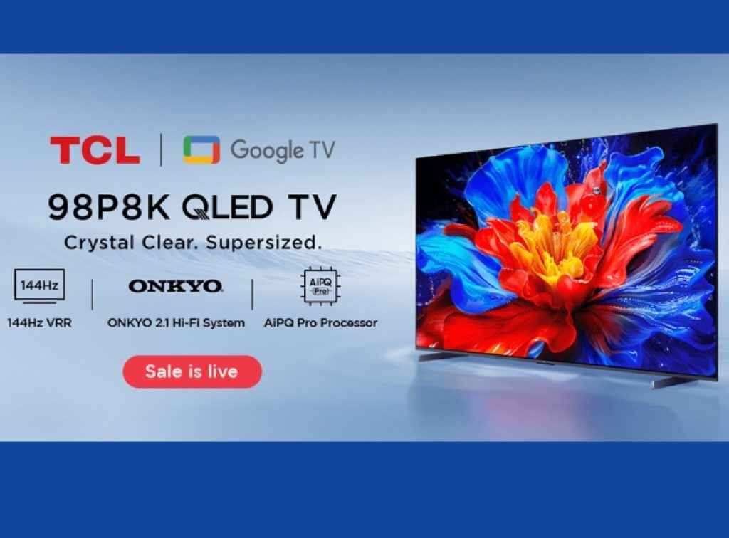 best 98 inch TV 2025, TCL 4K Ultra HD TV, 98 inch Google TV, 144Hz QLED TV, Dolby Vision TV India, TCL 98 inch smart TV specs, TCL TV EMI offer, TCL TV bank discount, TCL 40W speaker TV,