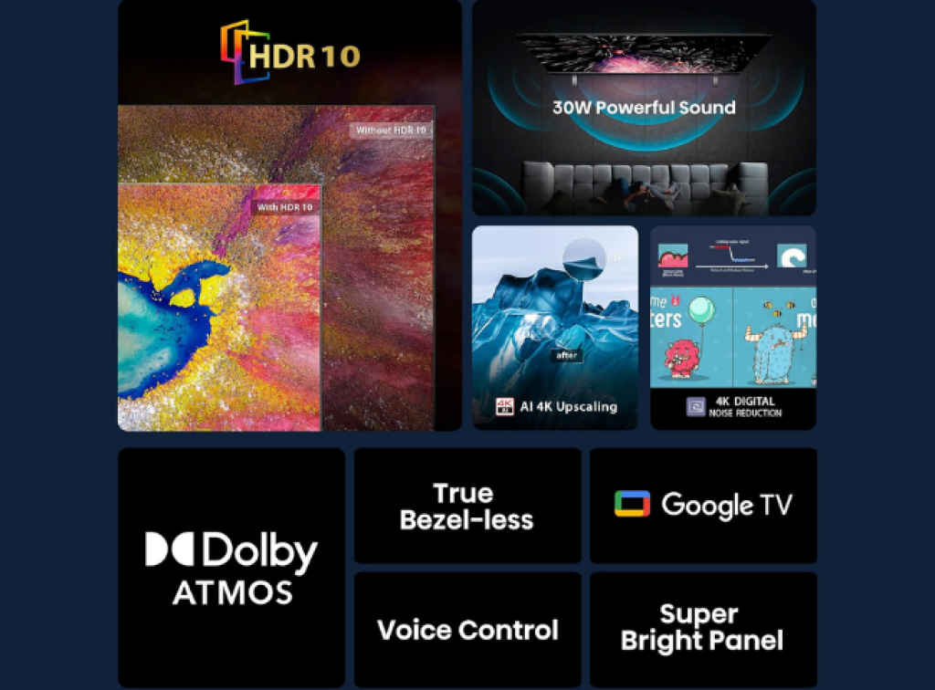 TOSHIBA 65 inches E350RP Series 4K Google Smart TV