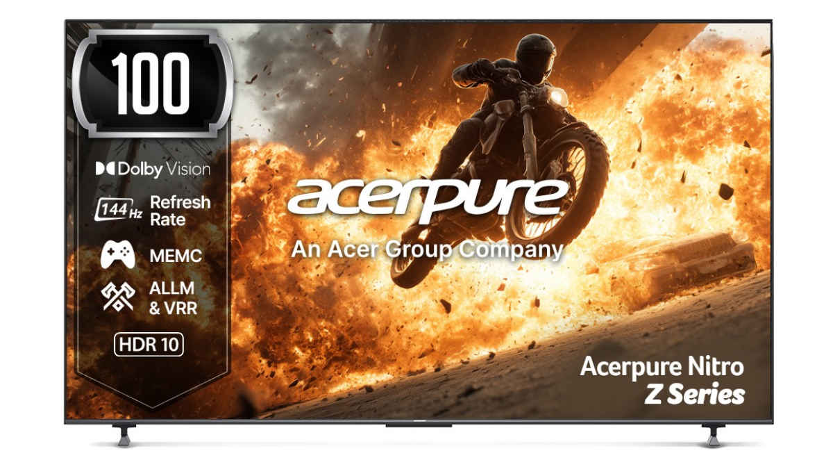 Acerpure Nitro Z series 100-inch flagship QLED TV with 144 Hz refresh rate, Dolby Vision launched in India: Price, availability