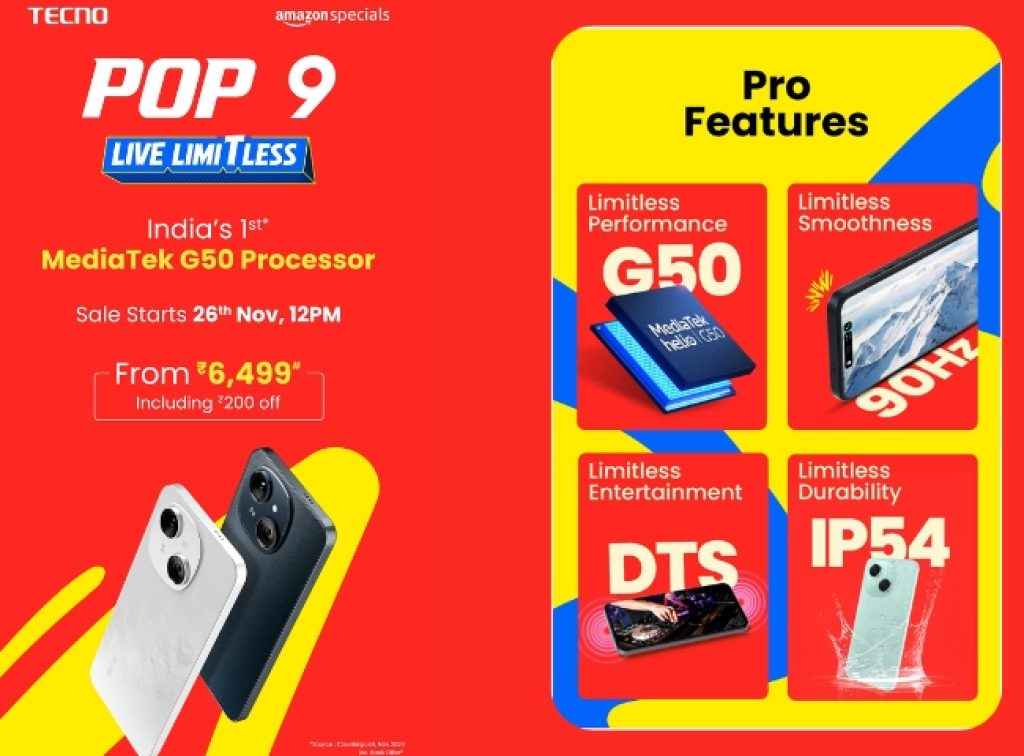 Tecno Pop 9 Features