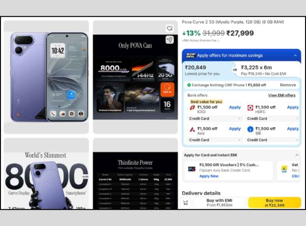 Tecno Pova Curve 2 5G Sale and Offers