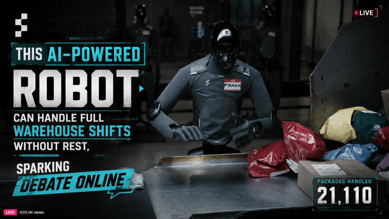 This AI-powered robot can handle full warehouse shifts without rest, sparking debate online